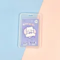 Cute White Bear Transparent Card Holder Protective Cover for Student ID Work Badge Access Card - Dark Blue Background White Bear Paper Card (No Accessories)