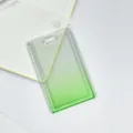 Portacarte trasparente con sfumatura verde per tessera studente pass badge protettore. - Solo Custodia / Senza Accessori / verde sfumato