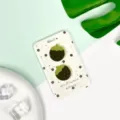 INS style card holder ID badge protector with cute fruit pattern and backing card. - English Black Strawberry / No Accessories