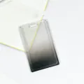 Custodia per carte trasparente porta badge, cover protettiva sfumata nera per studenti. - Solo Custodia / Senza Accessori / Nero Sfumato