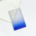 Porta carte trasparente con sfumatura blu, custodia protettiva per badge studenti e tessera bus. - Solo Custodia / Senza Accessori / Sfumatura blu