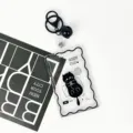 Cute black cat transparent PVC card holder, ideal for student IDs and cute idol photocards. - Yarn Ball Black Cat (Black Bell Lobster Clasp)