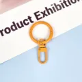 Orange metal keychain hook candy color spring ring key holder bag pendant accessory SKU view - 3.3cm Ring / Orange