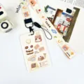 Cute cartoon bread lanyard card holder student bus access card protective cover - Snack Bread Dog / Cute Bear Cake Long Lanyard