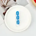 Blue and clear acrylic U-chain accessory for phone cases, stylish bags, and DIY crafts. - U-Shape Chain Accessory / Dark Blue Chain