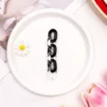 Black and white acrylic U-chain DIY accessory for phone cases, bags, and keychains. - U-Shape Chain Accessory / Black Chain