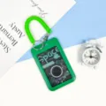 Cute astronaut ABS student ID card holder with coil lanyard, protective badge case for school bus. - Green Astronaut Style (With Spring Rope) / Green