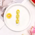 Acrylic U chain accessory colorful DIY phone case bag charm keychain decoration yellow - U-Shape Chain Accessory / Medium Yellow Chain