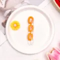 Vibrant colorful acrylic U-chain DIY accessory for phone cases, bags and keychains. - U-Shape Chain Accessory / Orange Chain