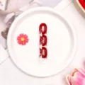 Acrylic U-chain DIY accessory pendant for phone case, bag strap, and key chain decoration. - U-Shape Chain Accessory / Red Chain