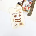 Cute cartoon bear card holder student bus pass protective sleeve id badge cover keychain - Light Yellow Bread Dog / No Accessories