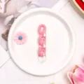 Acrylic pink U chain DIY pendant accessories phone case keychain colorful decorative chain - U-Shape Chain Accessory / Peach Red Chain