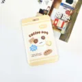 Cute coffee dog student card holder badge sleeve cute cartoon bus access card protective cover - Single Bread Dog / No Accessories