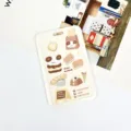 Cute cartoon bread pattern card holder student ID bus card protective case badge holder cover - Snack Bread Dog / No Accessories