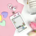 Cute cartoon claw machine transparent ID card holder with strap and bell for student bus pass. - White Grid Game Console + White Bell Lobster Clasp