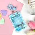 Transparent card holder featuring arcade machine design with blue keychain variant - Blue Grid Game Console + Blue Bell Lobster Clasp