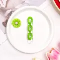 Green acrylic U chain and daisy flower DIY pendant charm for cute phone case accessories - U-Shape Chain Accessory / Dark Green Chain