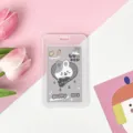Clear transparent PP student cartoon card holder cute campus ID badge protective cover wholesale - Vertical PP Card Sleeve / Gray Base Gray Rabbit (No Accessories)