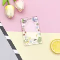 Cute cartoon transparent card holder ID badge protector for school bus card, clear acrylic shell case. - Sliding Transparent - Oh Pineapple Dog (No Accessories)