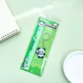 Joli ensemble de regles panda avec outil de mesure acrylique transparent 15cm et porte cles - Lot de Règles Deux Pandas