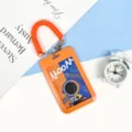 Cute astronaut student card holder with orange spring rope, ideal for school or bus pass. - Orange Blue Astronaut Style (With Spring Rope) / Orange