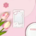 Klares Plastik Kartenetui Ausweishülle süsse rosa Kartenhülle Schulausweis Schutzhülle. - Schiebe Transparent-Sweet Herz Dialogbox (Ohne Zubehör)