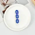 Blue Clear Acrylic U-Chain Accessory DIY Pendant Phone Case Bag Keychain Decor - U-Shape Chain Accessory / Royal Blue Chain