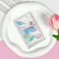 Clear transparent PVC card holder with summer butterfly print, durable student badge protector. - Sunrise Pink Butterfly (No Accessories)
