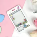 Transparent claw machine card holder cartoon student ID bus transit card protective sleeves - White Grid Game Console (No Accessories)