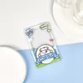 Transparent plastic card holder ID badge protector cute cow style student bus card sleeve - Apple Cow / Sliding Transparent (No Accessories)