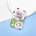 Cute cartoon cow peach ID card holder for bus subway access student campus card badge protector - Peach Cow / No Accessories
