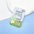 Cute cartoon cow card holder student campus ID badge protective cover bus card protector. - Cow On Meadow / No Accessories