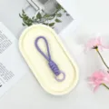 Purple woven short wrist lanyard for phone case and keys, anti-lost portable strap - Purple