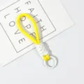 Short woven lanyard keychain anti-lost wrist strap for phone case universal accessory. - Amber White
