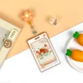 Cute floral retractable badge reel and ID card holder set, perfect for students and office workers. - Small Floral Style (With Badge Clip)