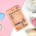 Cute cartoon claw machine transparent card holder, bus ID badge protector variant. - Orange Grid Game Console (No Accessories)