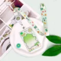 Transparent cartoon card holder with cute animal lanyard and easy pull buckle for students. - Sun Frog Frame / Frog Heart Retractable Lanyard