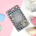 Cute claw machine pattern transparent ID card holder protective case for daily use. - Black Grid Game Console (No Accessories)