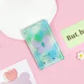 Transparent PVC butterfly pattern music player design student ID card holder protective sleeve - Hand-painted Purple Butterfly / No Accessories