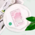 Pink cute rabbit cartoon card holder student ID badge protector clear protective sleeve case. - Pink Rabbit Frame / No Accessories