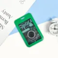 Cute astronaut student ABS card holder id badge protector with lanyard hole school supply - Green Astronaut Style (No Accessories)