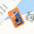 Orange astronaut card holder cute student ABS bus ID badge protective cover case variant - Orange Blue Astronaut Style (No Accessories)