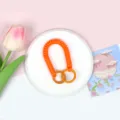 Oranger ausziehbarer Spiralfedern Handylanyard mit doppelter Ring elastischer Gurt - Doppelring Spiralseil / Orange