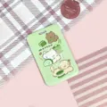 Cute cartoon student ID card holder cute matcha dog badge protective cover sleeve case - Matcha Green Puppy / No Accessories / Green