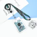 Cute astronaut ID card holder with lanyard and retractable reel for students and office workers. - Green Standing Astronaut Style (With Retractable Long Rope)