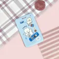 Cute cartoon puppy card holder ID badge protector for students campus meal card cover - Oreo Puppy / No Accessories / Blue
