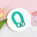 Türkisblaue, ausziehbare Spiralkordel für Handy, flexible Schlüsselschnur und Anti-Verlust-Seil. - Doppelring Spiralseil / Seegrün