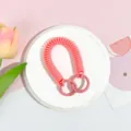 Ausziehbare doppelte Feder Handyband, rosa elastische verliersichere Kordel Variante. - Doppelring Spiralseil / Koralle