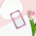 Portabadge trasparente rosa custodia per carte con simpatico design luna stella per studenti. - Custodia Rosa Stella Luna (Senza Accessori)
