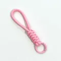 Pink woven short phone lanyard strap keychain wrist strap universal replacement accessories - Cherry Pink